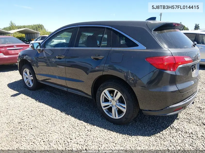2015 Acura Rdx VIN: 5J8TB3H57FL014415 Lot: 45597974