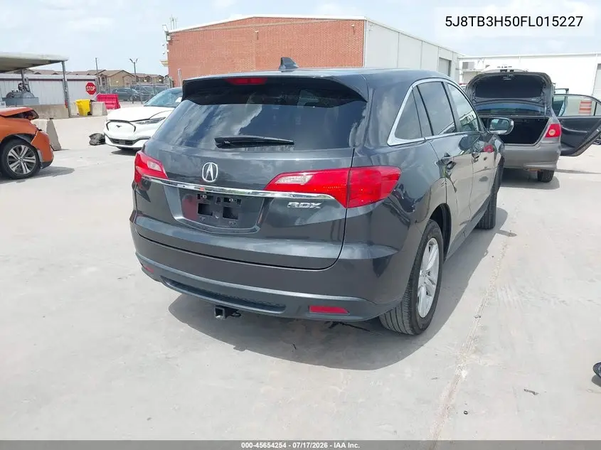 2015 Acura Rdx VIN: 5J8TB3H50FL015227 Lot: 45654254