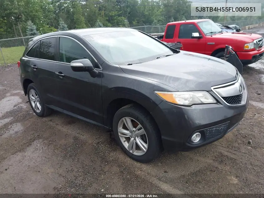 2015 Acura Rdx VIN: 5J8TB4H55FL006951 Lot: 45663380