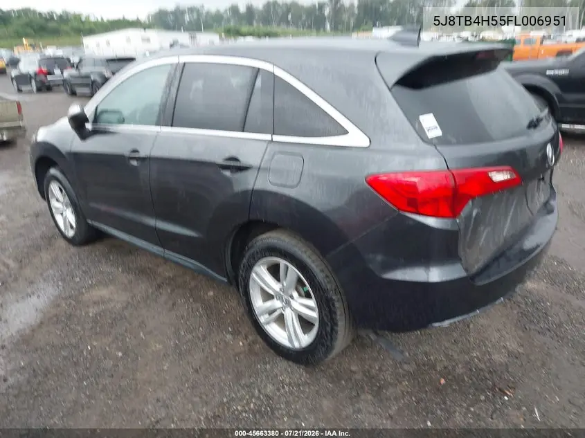 2015 Acura Rdx VIN: 5J8TB4H55FL006951 Lot: 45663380