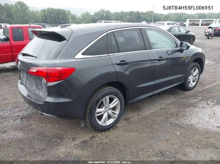 2015 Acura Rdx VIN: 5J8TB4H55FL006951 Lot: 45663380