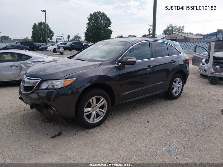2015 Acura Rdx VIN: 5J8TB4H55FL019182 Lot: 45666082