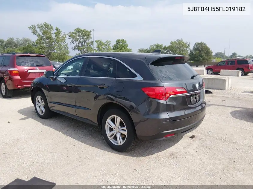 2015 Acura Rdx VIN: 5J8TB4H55FL019182 Lot: 45666082