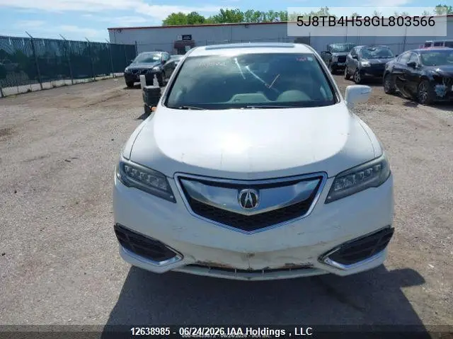 2016 Acura Rdx Technology VIN: 5J8TB4H58GL803566 Lot: 12638985