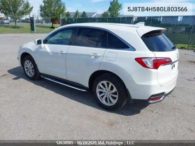 2016 Acura Rdx Technology VIN: 5J8TB4H58GL803566 Lot: 12638985