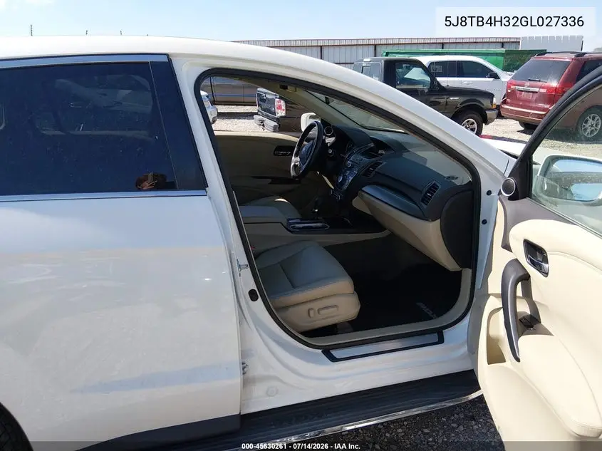 2016 Acura Rdx Acurawatch Plus Package VIN: 5J8TB4H32GL027336 Lot: 45630261
