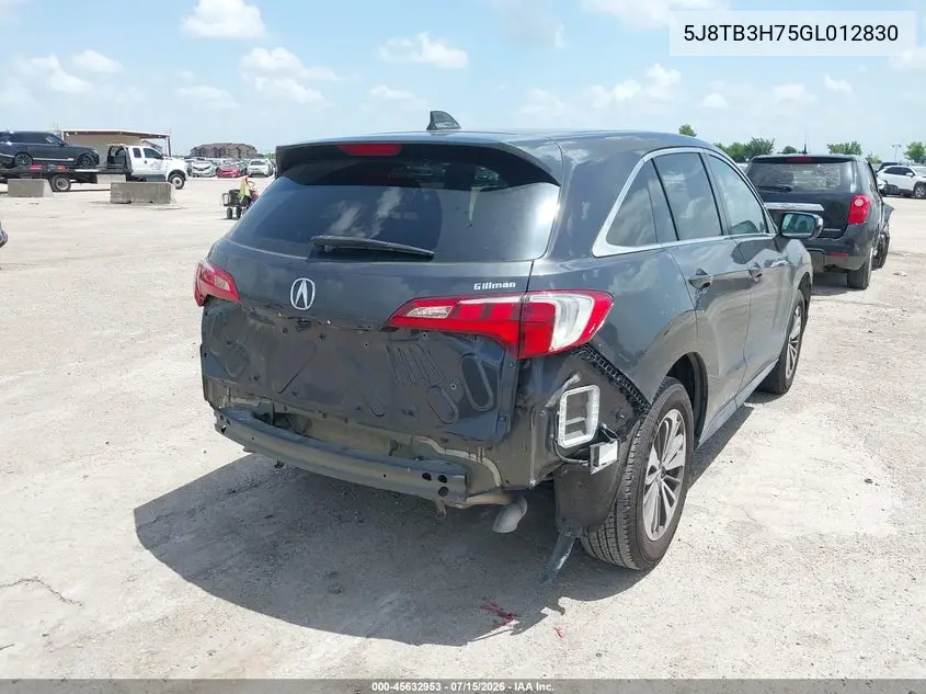 2016 Acura Rdx Advance Package VIN: 5J8TB3H75GL012830 Lot: 45632953