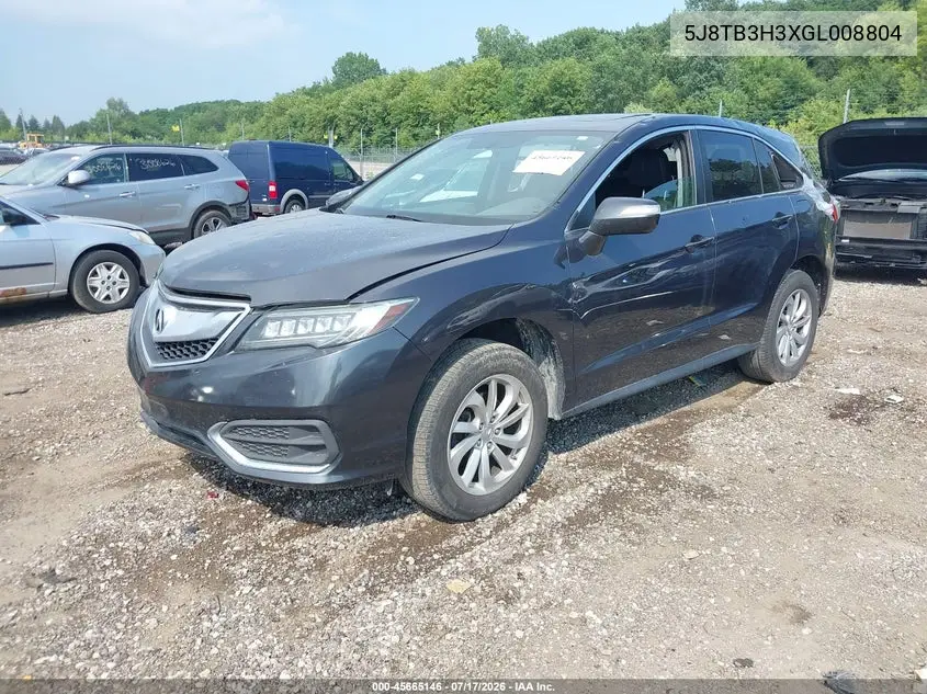 2016 Acura Rdx Acurawatch Plus Pkg VIN: 5J8TB3H3XGL008804 Lot: 45665146