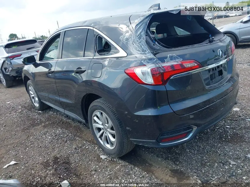2016 Acura Rdx Acurawatch Plus Pkg VIN: 5J8TB3H3XGL008804 Lot: 45665146