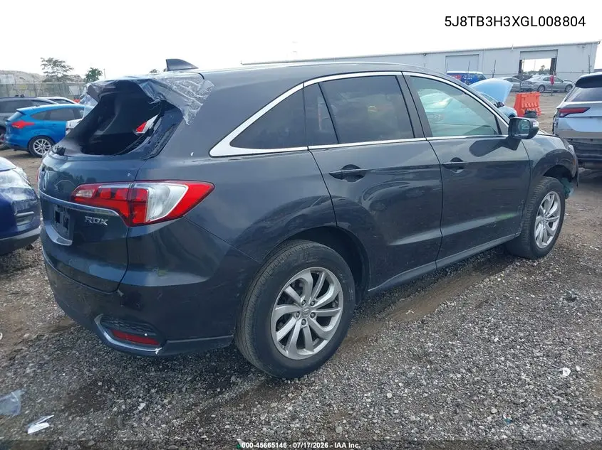 2016 Acura Rdx Acurawatch Plus Pkg VIN: 5J8TB3H3XGL008804 Lot: 45665146