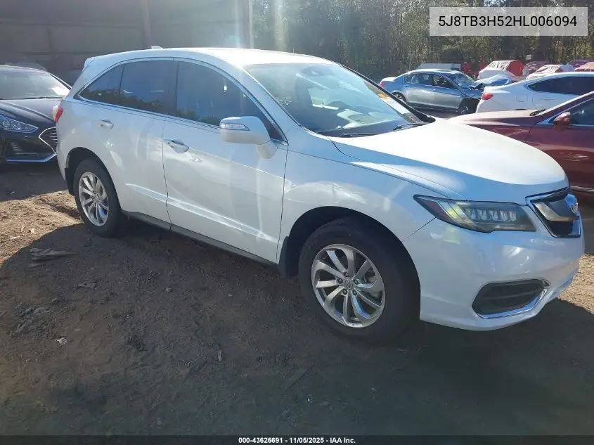 5J8TB3H52HL006094 2017 Acura Rdx Technology Acurawatch Plus Packages/W/Technology Package