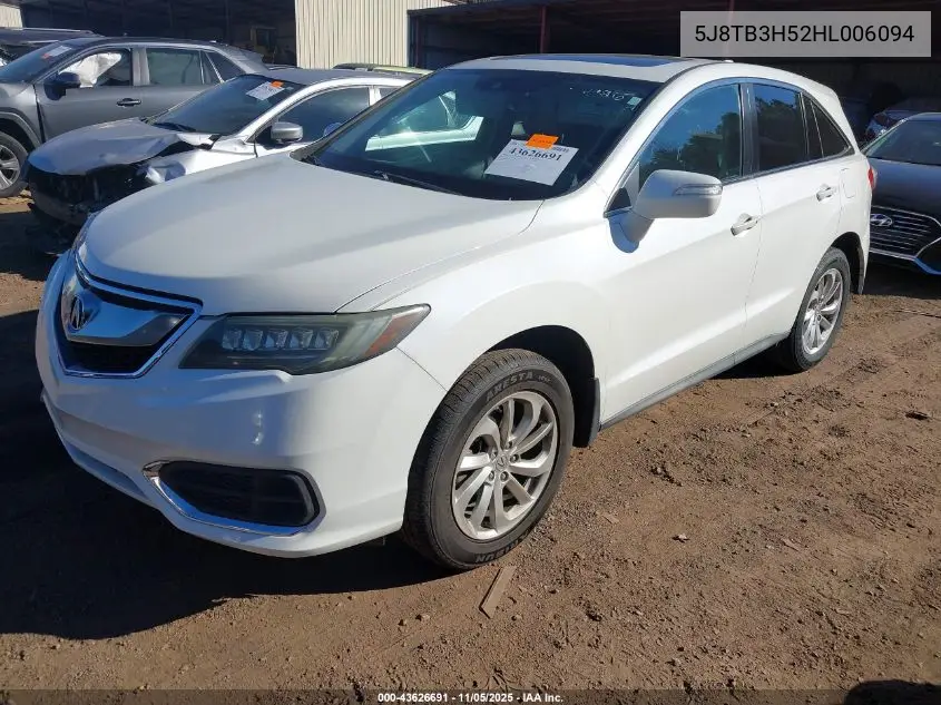 5J8TB3H52HL006094 2017 Acura Rdx Technology Acurawatch Plus Packages/W/Technology Package
