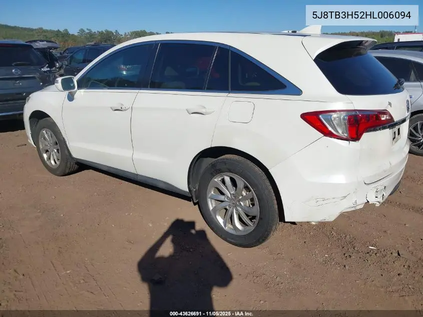 5J8TB3H52HL006094 2017 Acura Rdx Technology Acurawatch Plus Packages/W/Technology Package
