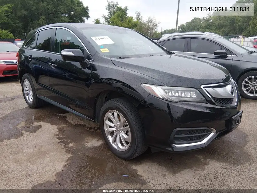 2017 Acura Rdx Acurawatch Plus Package VIN: 5J8TB4H32HL011834 Lot: 45210107