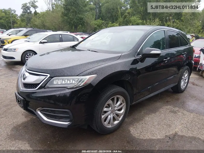 2017 Acura Rdx Acurawatch Plus Package VIN: 5J8TB4H32HL011834 Lot: 45210107
