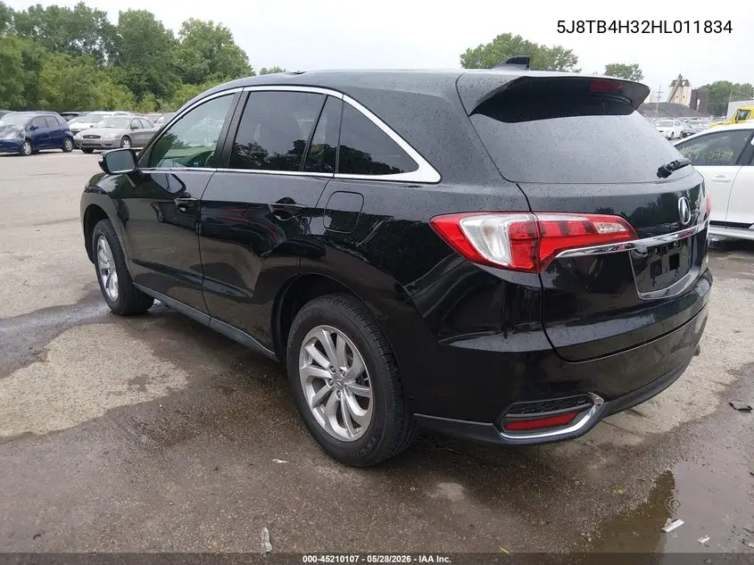 2017 Acura Rdx Acurawatch Plus Package VIN: 5J8TB4H32HL011834 Lot: 45210107