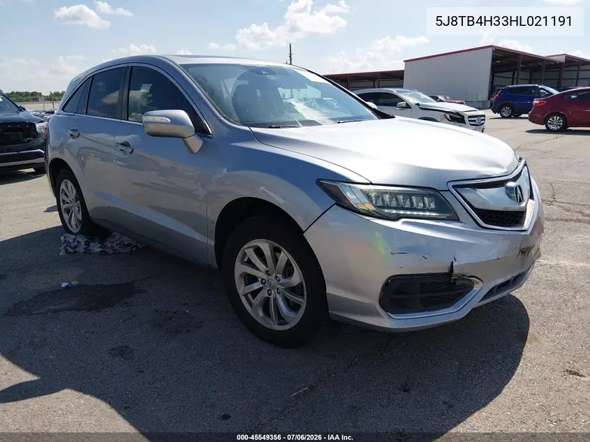 2017 Acura Rdx Acurawatch Plus Package VIN: 5J8TB4H33HL021191 Lot: 45549356