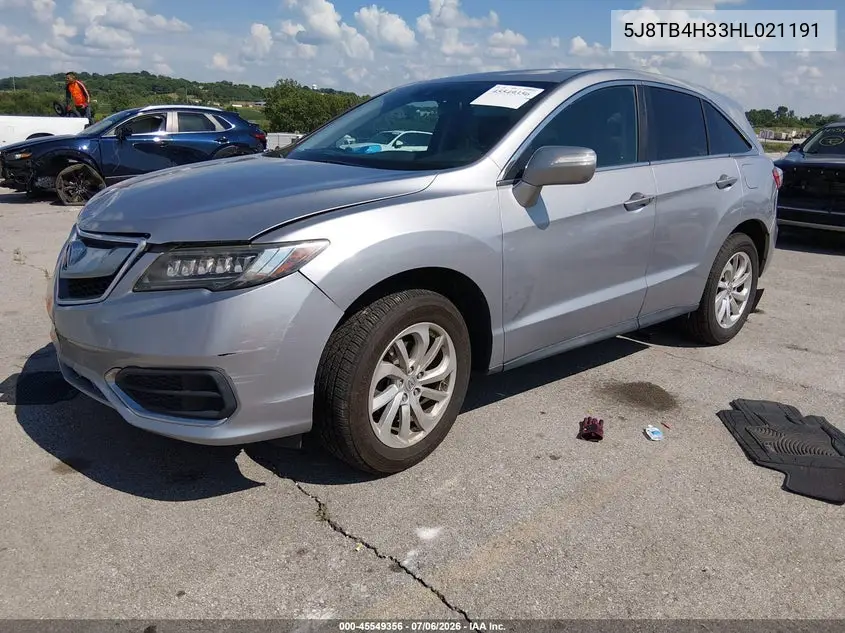 2017 Acura Rdx Acurawatch Plus Package VIN: 5J8TB4H33HL021191 Lot: 45549356