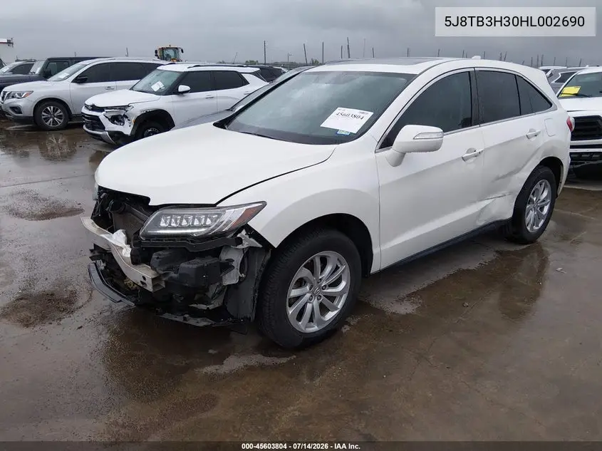 2017 Acura Rdx Acurawatch Plus Package VIN: 5J8TB3H30HL002690 Lot: 45603804