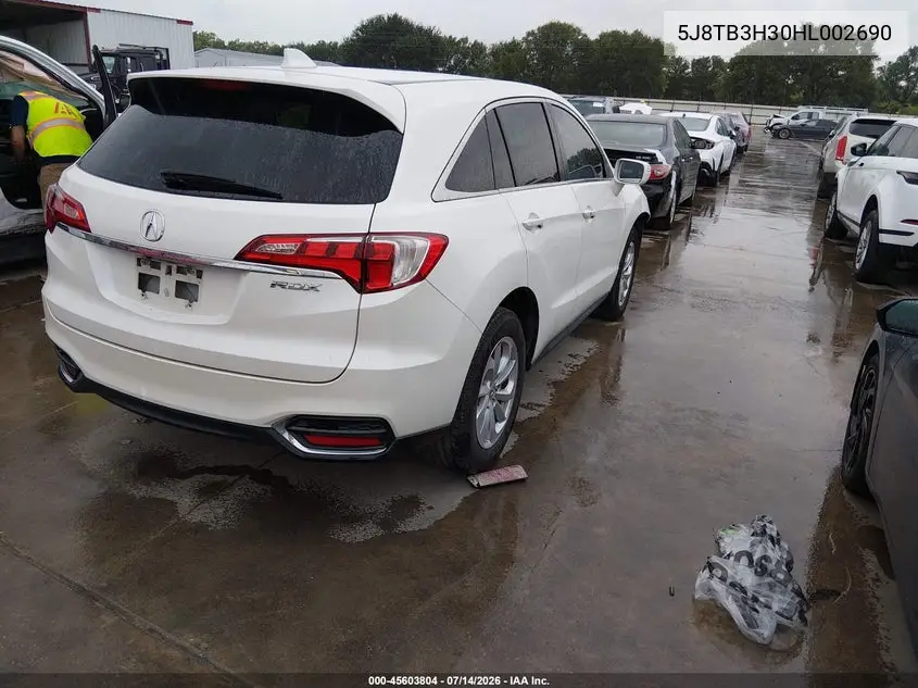 2017 Acura Rdx Acurawatch Plus Package VIN: 5J8TB3H30HL002690 Lot: 45603804