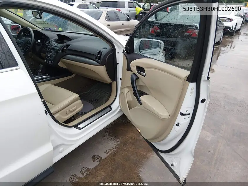 2017 Acura Rdx Acurawatch Plus Package VIN: 5J8TB3H30HL002690 Lot: 45603804