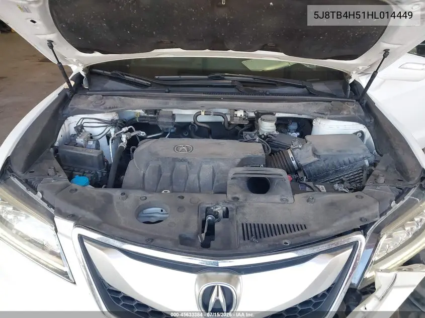 2017 Acura Rdx Technology Acurawatch Plus Packages/W/Technology Package VIN: 5J8TB4H51HL014449 Lot: 45633384