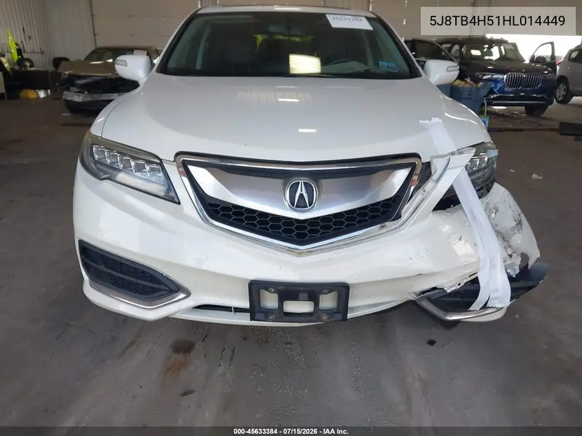 2017 Acura Rdx Technology Acurawatch Plus Packages/W/Technology Package VIN: 5J8TB4H51HL014449 Lot: 45633384