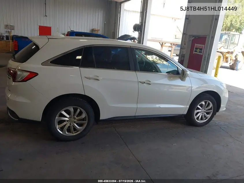 2017 Acura Rdx Technology Acurawatch Plus Packages/W/Technology Package VIN: 5J8TB4H51HL014449 Lot: 45633384