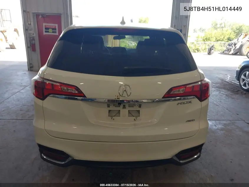 2017 Acura Rdx Technology Acurawatch Plus Packages/W/Technology Package VIN: 5J8TB4H51HL014449 Lot: 45633384