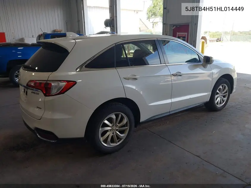 2017 Acura Rdx Technology Acurawatch Plus Packages/W/Technology Package VIN: 5J8TB4H51HL014449 Lot: 45633384