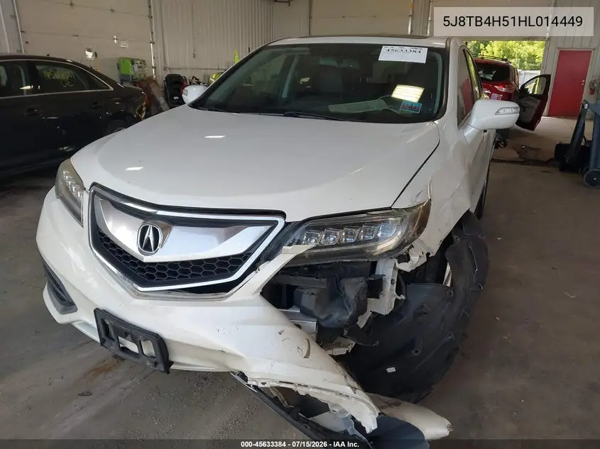 2017 Acura Rdx Technology Acurawatch Plus Packages/W/Technology Package VIN: 5J8TB4H51HL014449 Lot: 45633384