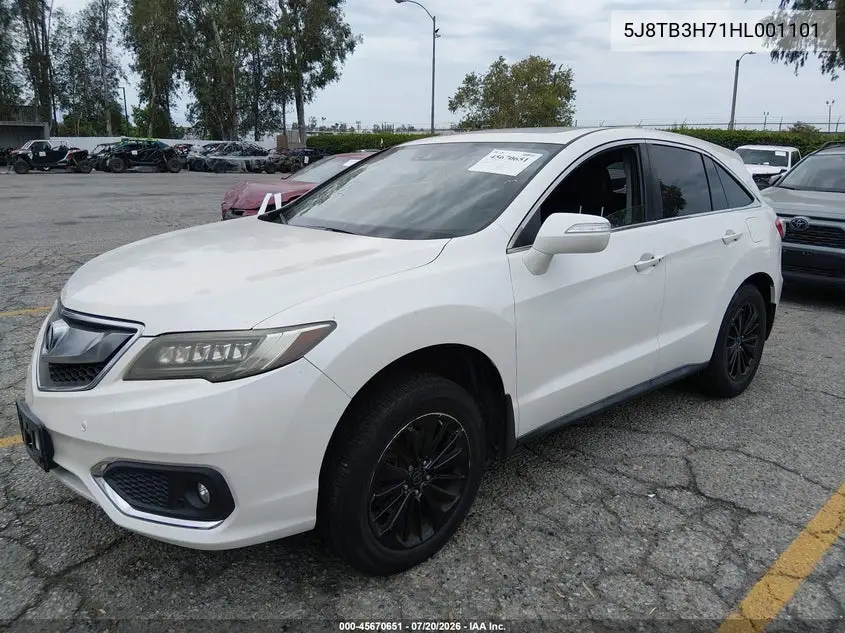 2017 Acura Rdx Advance Package VIN: 5J8TB3H71HL001101 Lot: 45670651