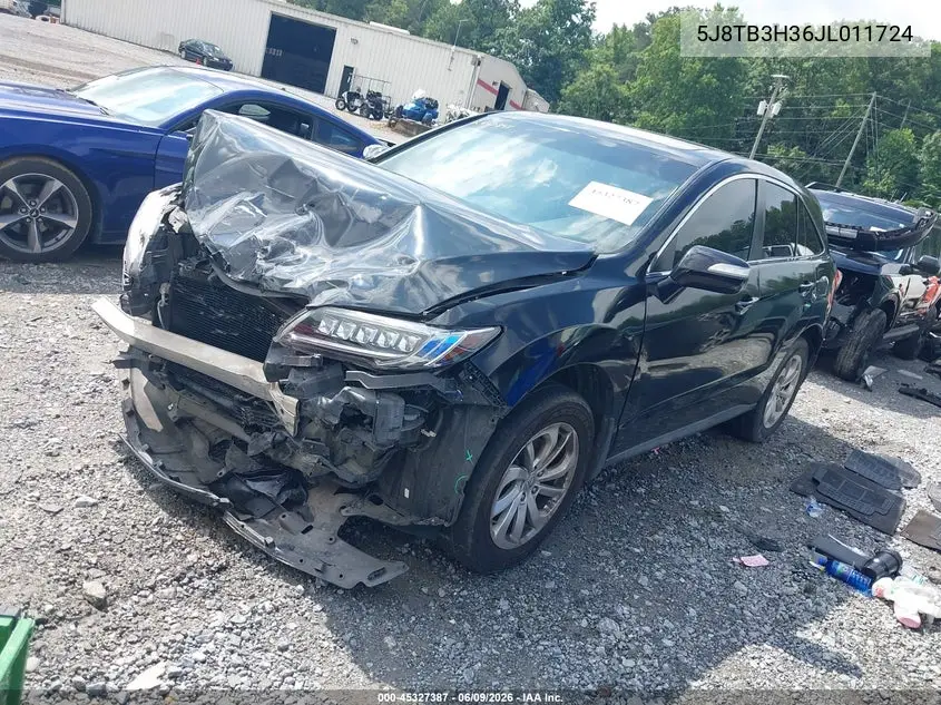 2018 Acura Rdx Acurawatch Plus Package VIN: 5J8TB3H36JL011724 Lot: 45327387