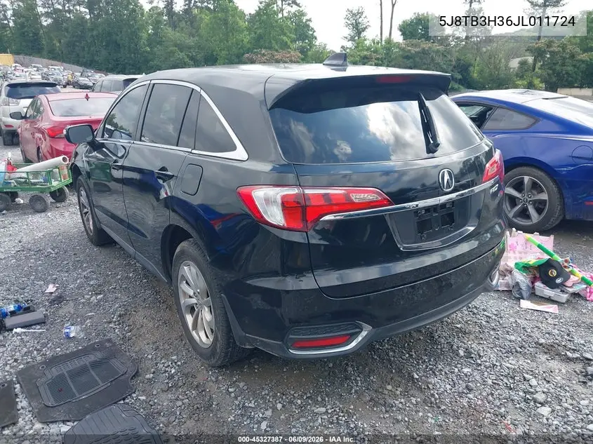 2018 Acura Rdx Acurawatch Plus Package VIN: 5J8TB3H36JL011724 Lot: 45327387