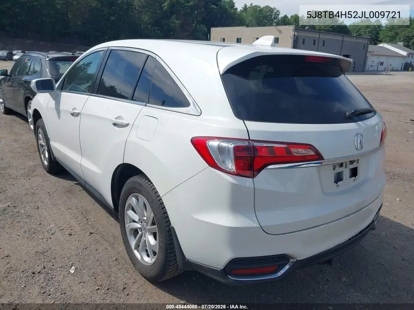 2018 Acura Rdx Technology Acurawatch Plus Packages/Technology Package VIN: 5J8TB4H52JL009721 Lot: 45444080