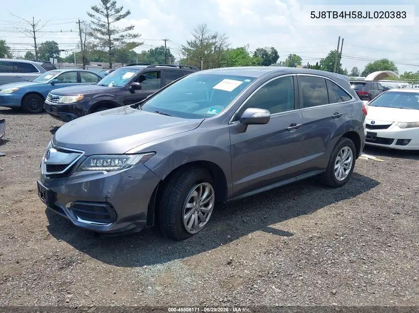 2018 Acura Rdx Technology Acurawatch Plus Packages/Technology Package VIN: 5J8TB4H58JL020383 Lot: 45506171