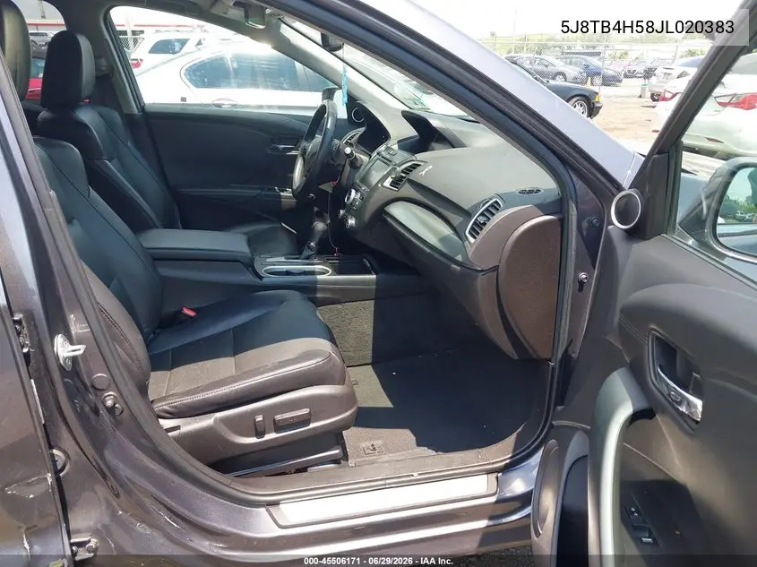 2018 Acura Rdx Technology Acurawatch Plus Packages/Technology Package VIN: 5J8TB4H58JL020383 Lot: 45506171