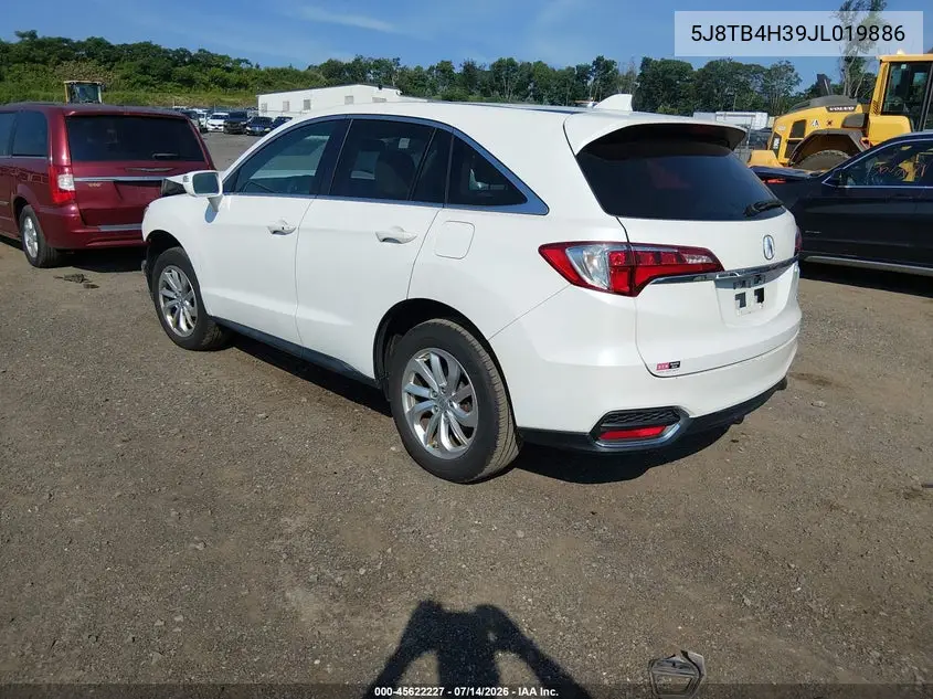 2018 Acura Rdx Acurawatch Plus Package VIN: 5J8TB4H39JL019886 Lot: 45622227