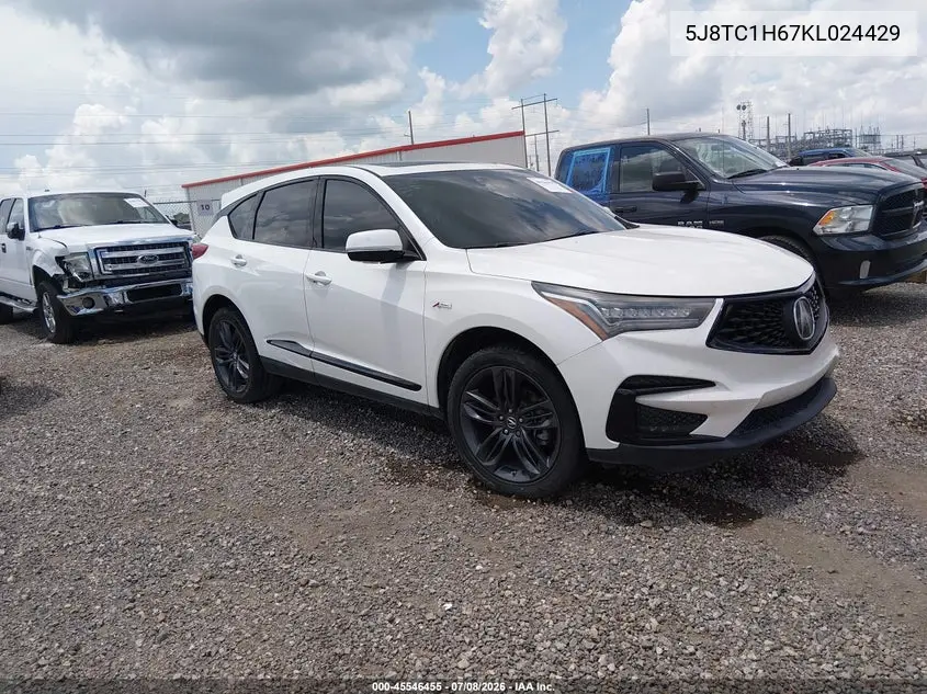 2019 Acura Rdx A-Spec Package VIN: 5J8TC1H67KL024429 Lot: 45546455