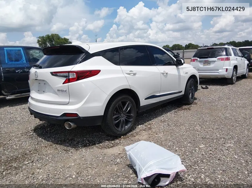 2019 Acura Rdx A-Spec Package VIN: 5J8TC1H67KL024429 Lot: 45546455