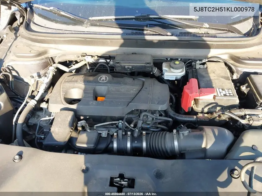 2019 Acura Rdx Technology Package VIN: 5J8TC2H51KL000978 Lot: 45564480