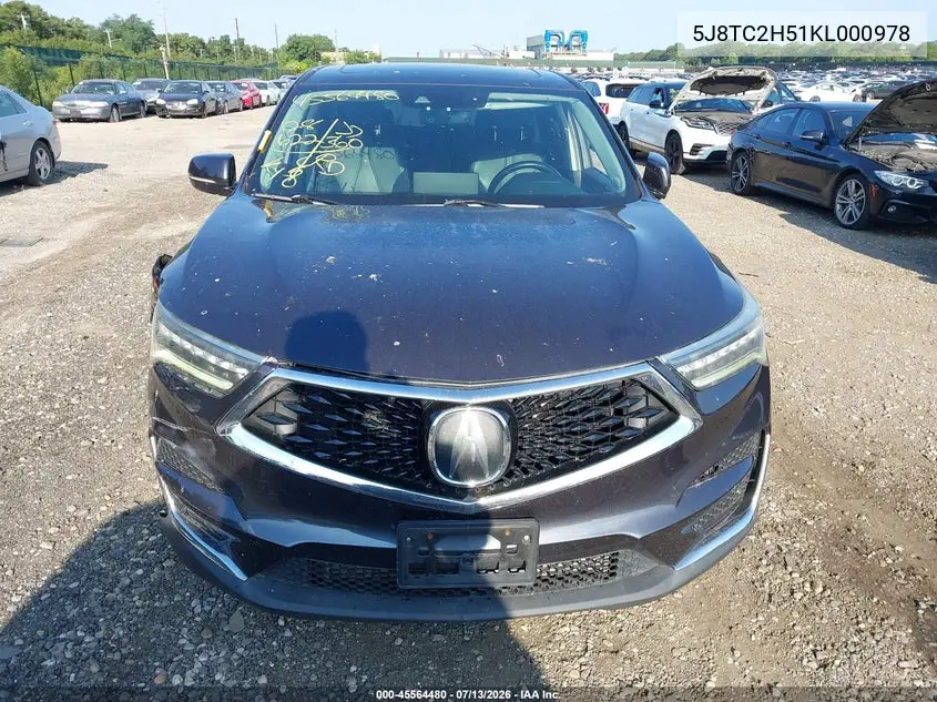 2019 Acura Rdx Technology Package VIN: 5J8TC2H51KL000978 Lot: 45564480