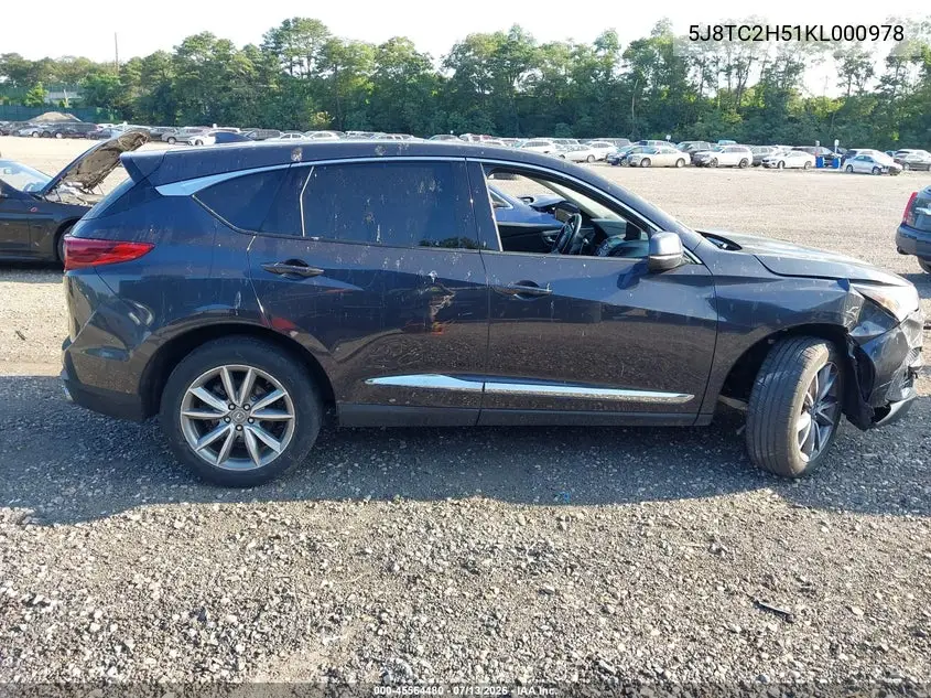 2019 Acura Rdx Technology Package VIN: 5J8TC2H51KL000978 Lot: 45564480