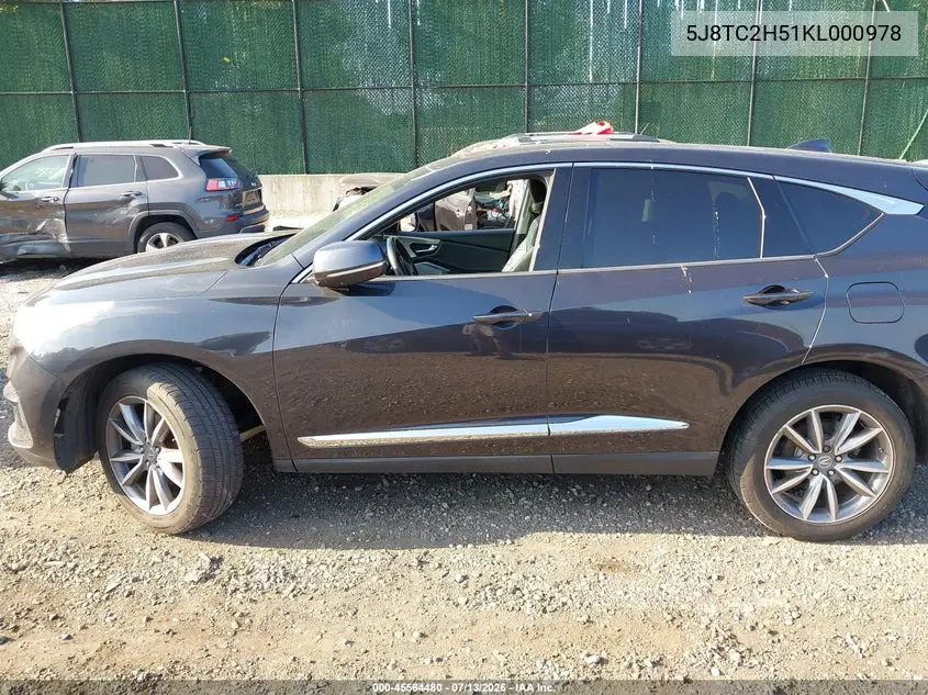2019 Acura Rdx Technology Package VIN: 5J8TC2H51KL000978 Lot: 45564480