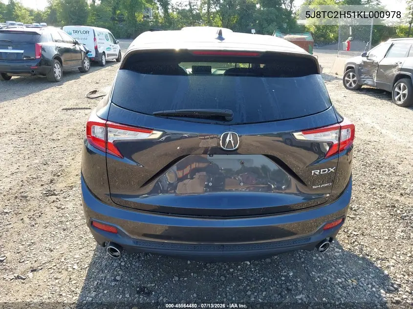 2019 Acura Rdx Technology Package VIN: 5J8TC2H51KL000978 Lot: 45564480