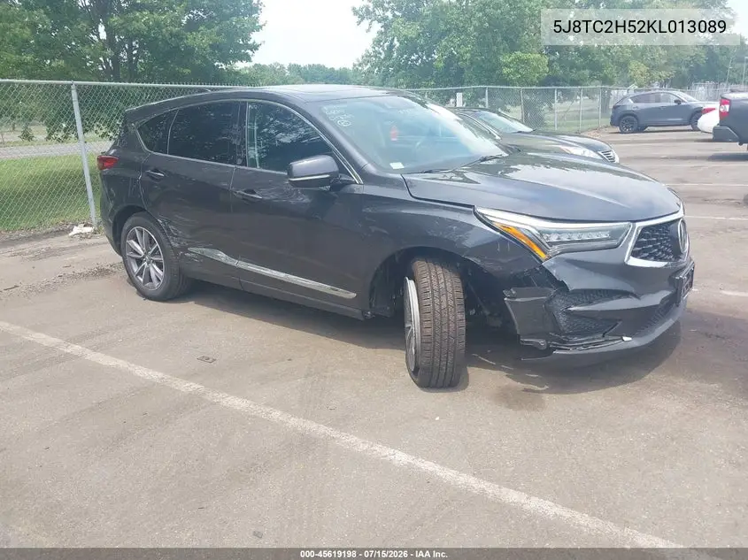 2019 Acura Rdx Technology Package VIN: 5J8TC2H52KL013089 Lot: 45619198