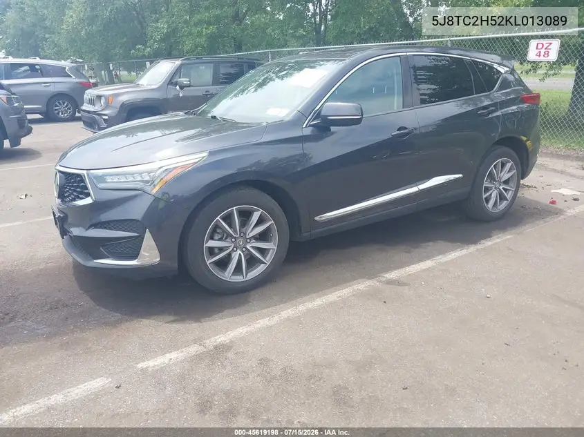 2019 Acura Rdx Technology Package VIN: 5J8TC2H52KL013089 Lot: 45619198