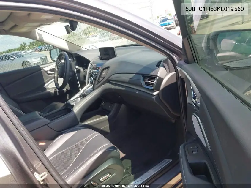 2019 Acura Rdx Technology Package VIN: 5J8TC1H53KL019560 Lot: 45627182