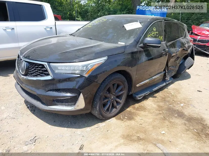 2019 Acura Rdx Standard VIN: 5J8TC2H37KL028525 Lot: 45641788