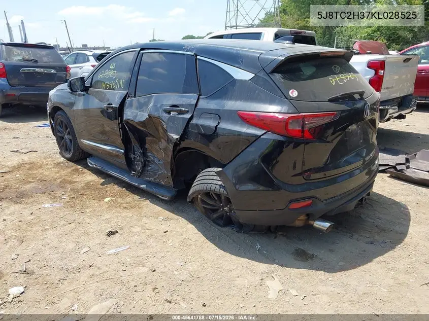 2019 Acura Rdx Standard VIN: 5J8TC2H37KL028525 Lot: 45641788